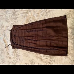 Brown ribbon strappy cocktail dress size 10